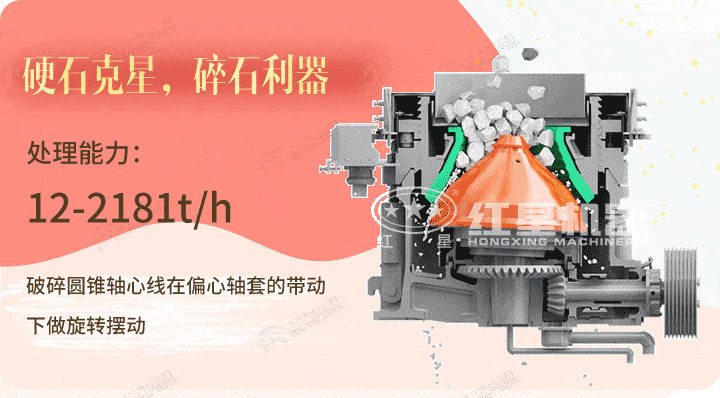 圓錐破生產(chǎn)工藝，破碎硬物料的必選設(shè)備